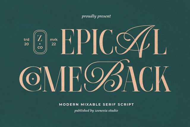 Epical Comeback Font Zeenesia Std 