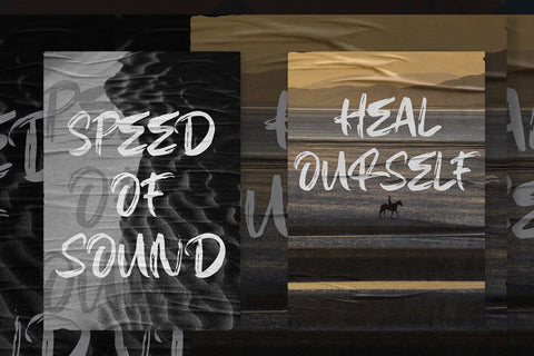 EPICAL GLORY - Textured Brush Font Font StringLabs 