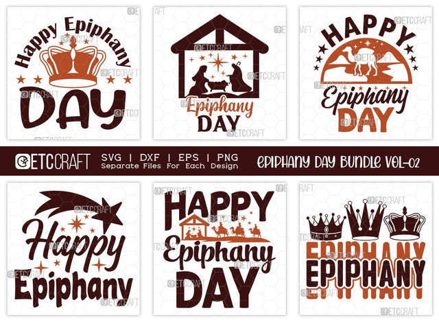 Epiphany Day Bundle Vol-02 | Happy Epiphany Day Svg | 3 wise men Svg | Three Kings Day Svg | Epiphany Svg | Epiphany Quote Design SVG ETC Craft 