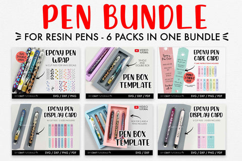 Epoxy Pen SVG BUNDLE SVG DIY Craft Tutorials 