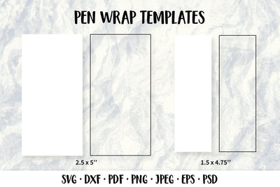 Epoxy Pen Wrap Templates. SVG, Sublimation PNG. Two Sizes SVG LaBelezoka 