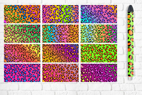 Epoxy pen wraps sublimation leopard print design Sublimation Svetana Studio 