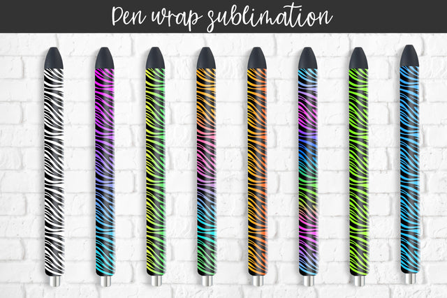 Epoxy pen wraps sublimation zebra print design Sublimation Svetana Studio 
