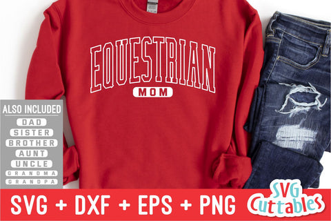 Equestrian Family svg - Equestrian Mom svg - eps - dxf - png -Equestrian Cut File - Silhouette - Cricut - Digital Download SVG Svg Cuttables 