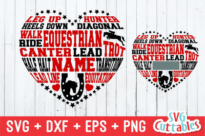 Equestrian Heart Subway Art SVG Svg Cuttables 
