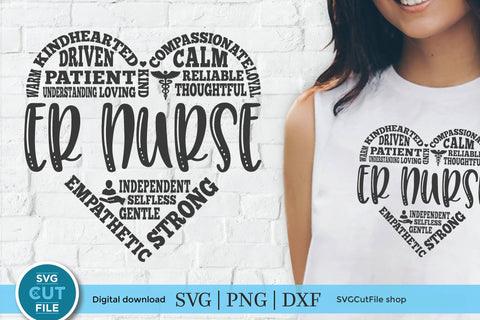 ER nurse svg, an emergency room nurse svg file for crafters SVG SVG Cut File 