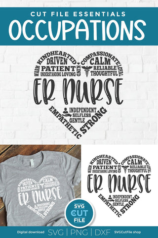 ER nurse svg, an emergency room nurse svg file for crafters SVG SVG Cut File 