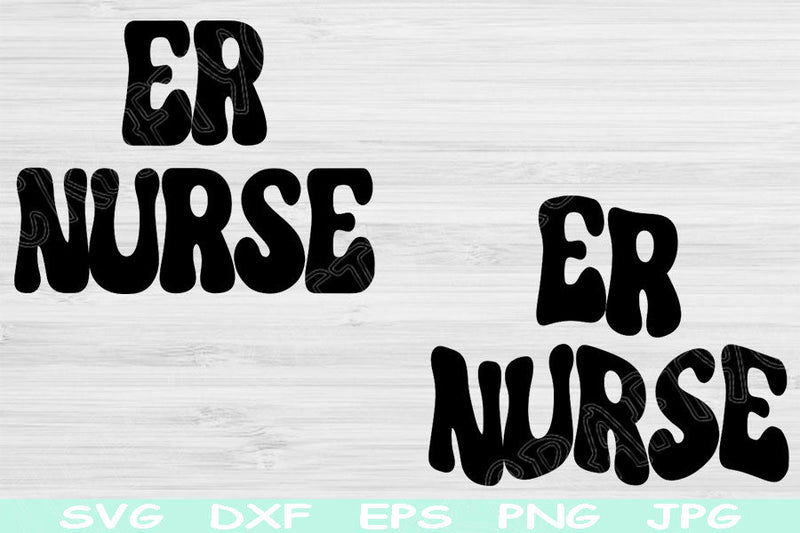 ER Nurse Svg Dxf Png Eps Cut Files, Emergency Nurse Svg, Nursing Svg Files For Cricut, Nurse Life Svg Silhouette Digital Download Designs SVG TiffsCraftyCreations 