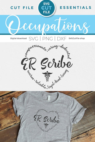 ER scribe svg, emergency department scribe, emergency room scribe svg SVG SVG Cut File 