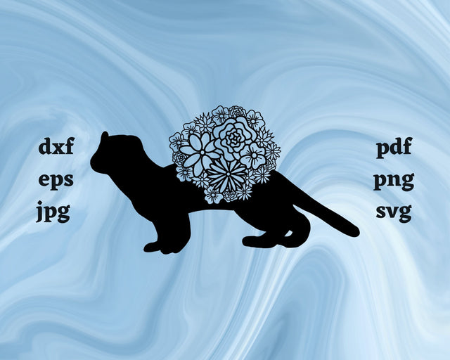 Ermine Mandala SVG Cut File SVG Northern Light SVG 