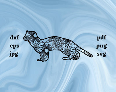 Ermine Mandala SVG Cut File SVG Northern Light SVG 