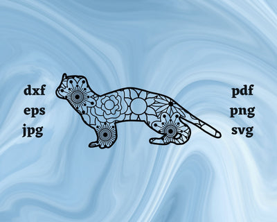 Ermine Mandala SVG Cut File SVG Northern Light SVG 