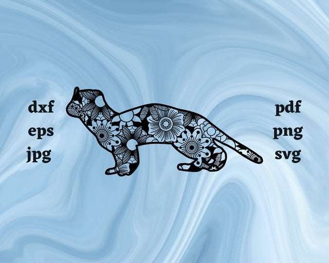 Ermine Mandala SVG Cut File SVG Northern Light SVG 