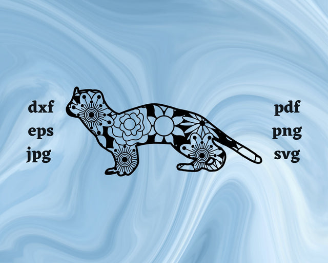 Ermine Mandala SVG Cut File SVG Northern Light SVG 