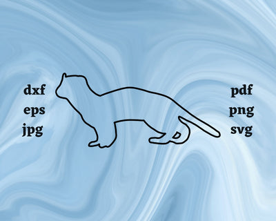 Ermine Outline SVG Cut File SVG Northern Light SVG 
