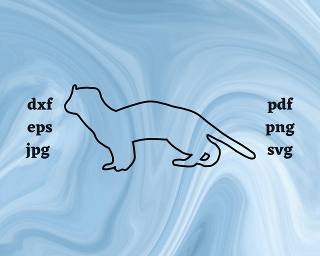 Ermine Outline SVG Cut File SVG Northern Light SVG 