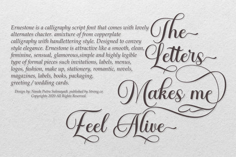 Ernestone Script Font Nanda Putra Sukmayadi 