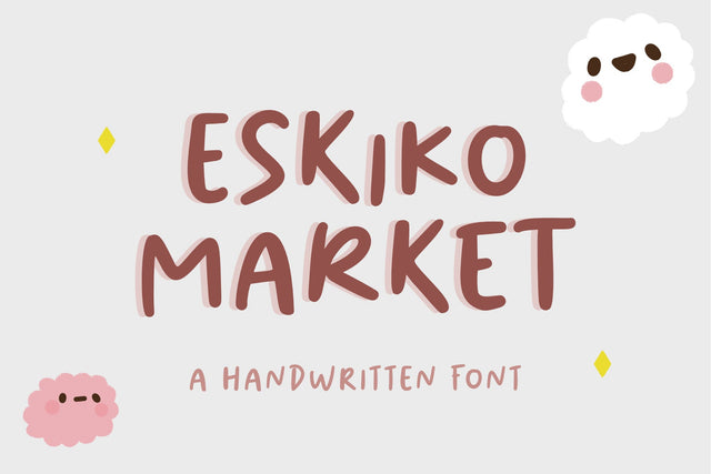 Eskiko Market - Handwritten Font Font Jimtype Studio 