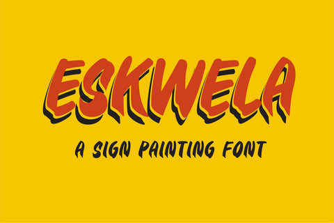 Eskwela Sign Painting Font Font FontDuo 