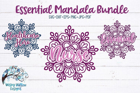 Essential Mandala SVG Bundle SVG Wispy Willow Designs 