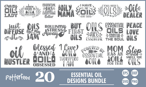 Essential Oil SVG Designs Bundle SVG PatternFeed8 