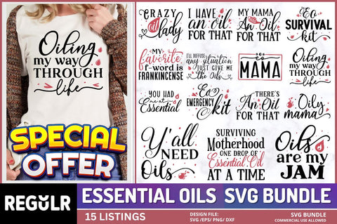 Essential Oils Bundle SVG Regulrcrative 