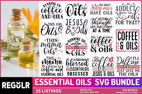 Essential Oils Svg Bundle SVG Regulrcrative 
