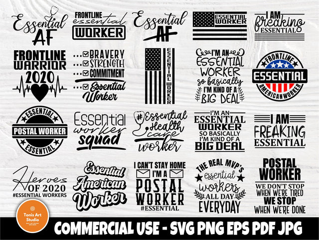 Essential Worker SVG, Quarantine Svg, Svg Cut File SVG TonisArtStudio 