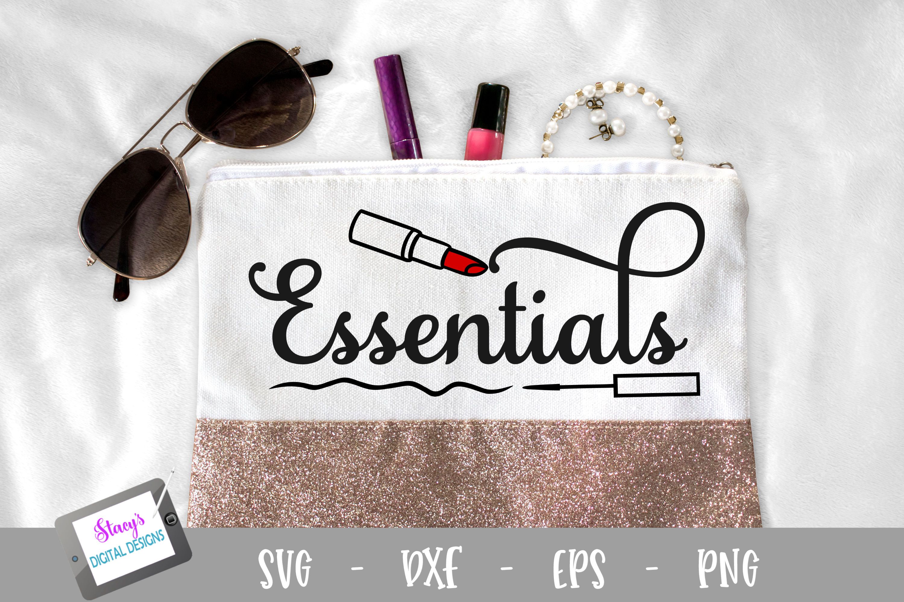 Essentials SVG - Makeup Bag SVG - So Fontsy