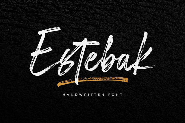Estebak Brush Font Font Megatype 