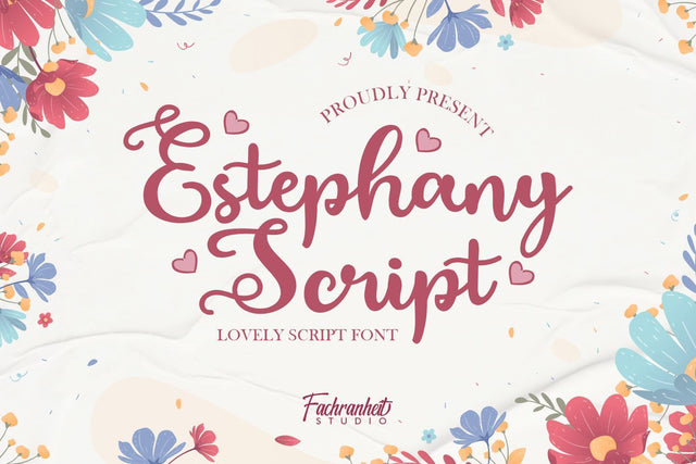 Estephany Script Font Fachranheit Studio 