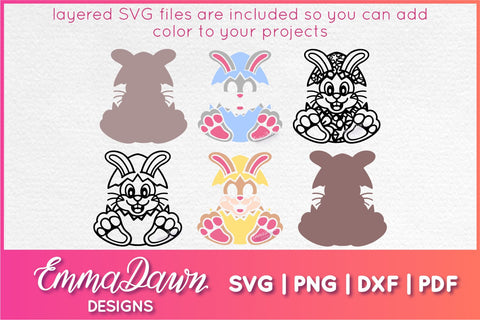 Ester Egg Bunny SVG, Easter Rabbit SVG SVG Emma Dawn Designs 