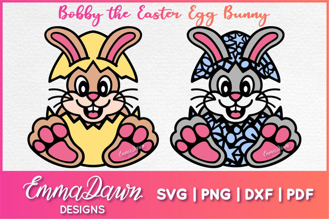 Ester Egg Bunny SVG, Easter Rabbit SVG SVG Emma Dawn Designs 
