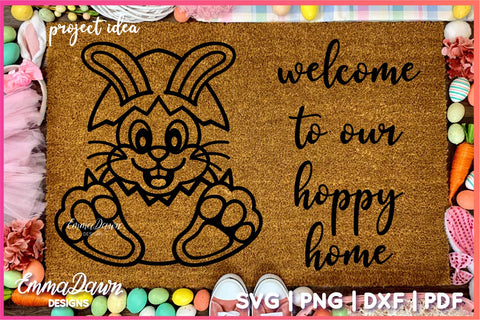 Ester Egg Bunny SVG, Easter Rabbit SVG SVG Emma Dawn Designs 
