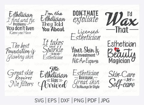 Esthetician Quotes svg, Esthetician svg, Esthetician SVG Bundle, Esthetician Shirt svg, Gift for Esthetician SVG Dinvect 