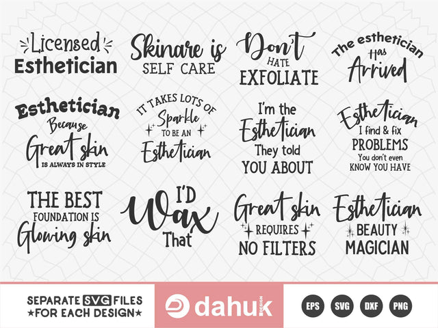 Esthetician Quotes SVG, Esthetician Svg, Skincare Quote Svg, Exfoliate quotes Svg, Beauty Svg, Esthetician PNG, Esthetician DXF, Esthetician Gifts, Esthetician Funny Quotes, SVG dahukdesign 
