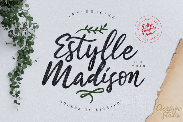 Estylle Madison Calligraphy Font Creatype Studio 