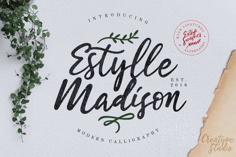 Estylle Madison Calligraphy Font Creatype Studio 