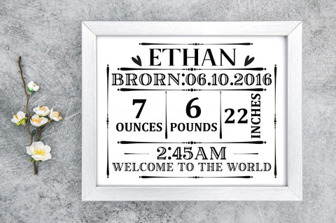 Ethan brorn 06 10 2016 7ounces 6pounds SVG Design SVG Regulrcrative 