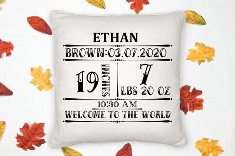 Ethan brown 03 07 2020 19 inches 7 lbs SVG Design SVG Regulrcrative 