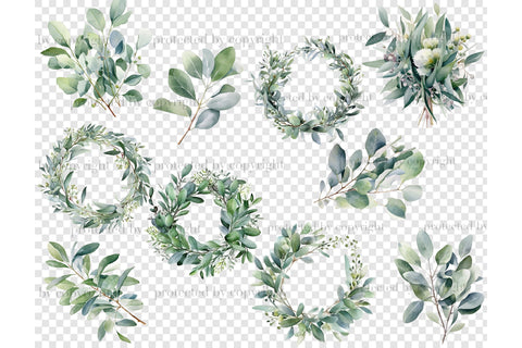 Eucalyptus Clipart Bundle | Greenery PNG SVG GlamArtZhanna 