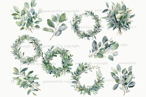 Eucalyptus Clipart Bundle | Greenery PNG SVG GlamArtZhanna 