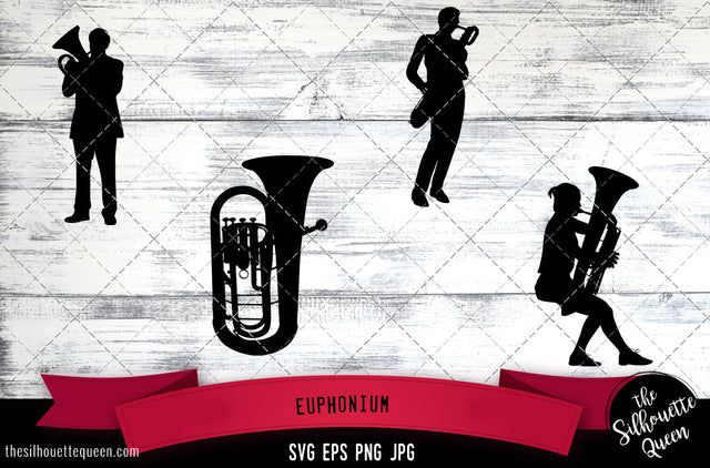 Euphonium Silhouette Vector SVG SVG Loveleen Kaur 