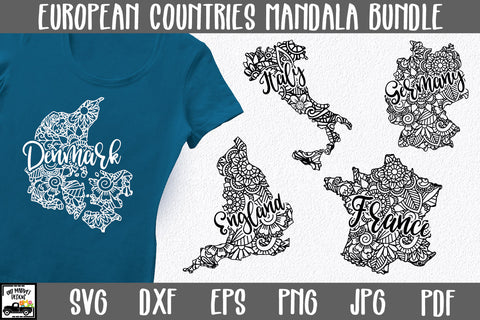 European Countries Mandala Bundle - 52 Europe SVG Files SVG Old Market 