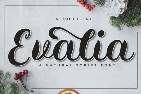 Evalia Font love script 