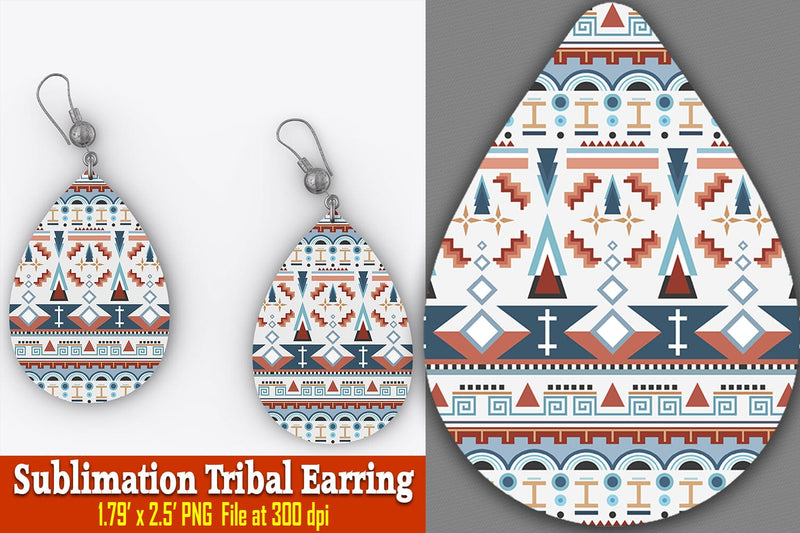 Evangeline Tribal Earring Sublimation Ethnic Touch 