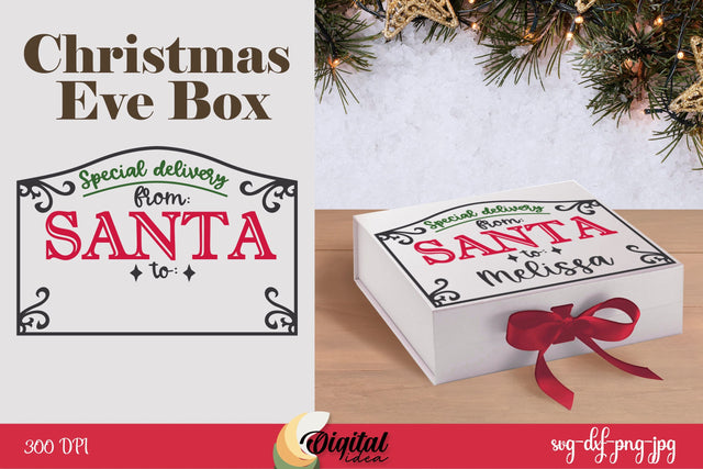 Eve Box SVG. 3D Christmas Eve Box Paper Cut. 3D Box Paper 3D Paper Evgenyia Guschina 