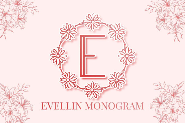 Evellin Monogram Font Masyafi Studio 