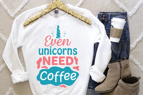 Even Unicorns Need Coffee SVG SVG Creativeart88 