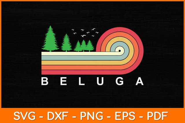 Evergreen Vintage Stripes Beluga Svg Design SVG artprintfile 